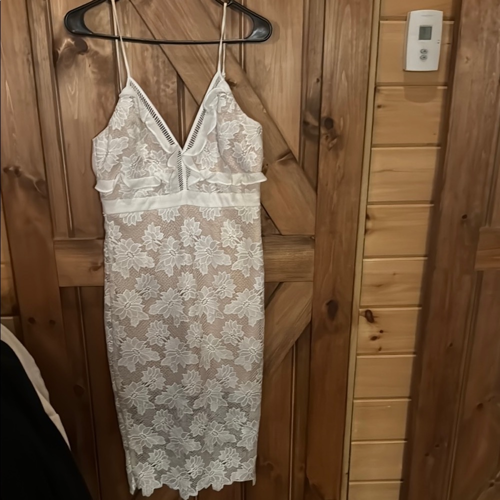 Elegant White Lace Slip Dress